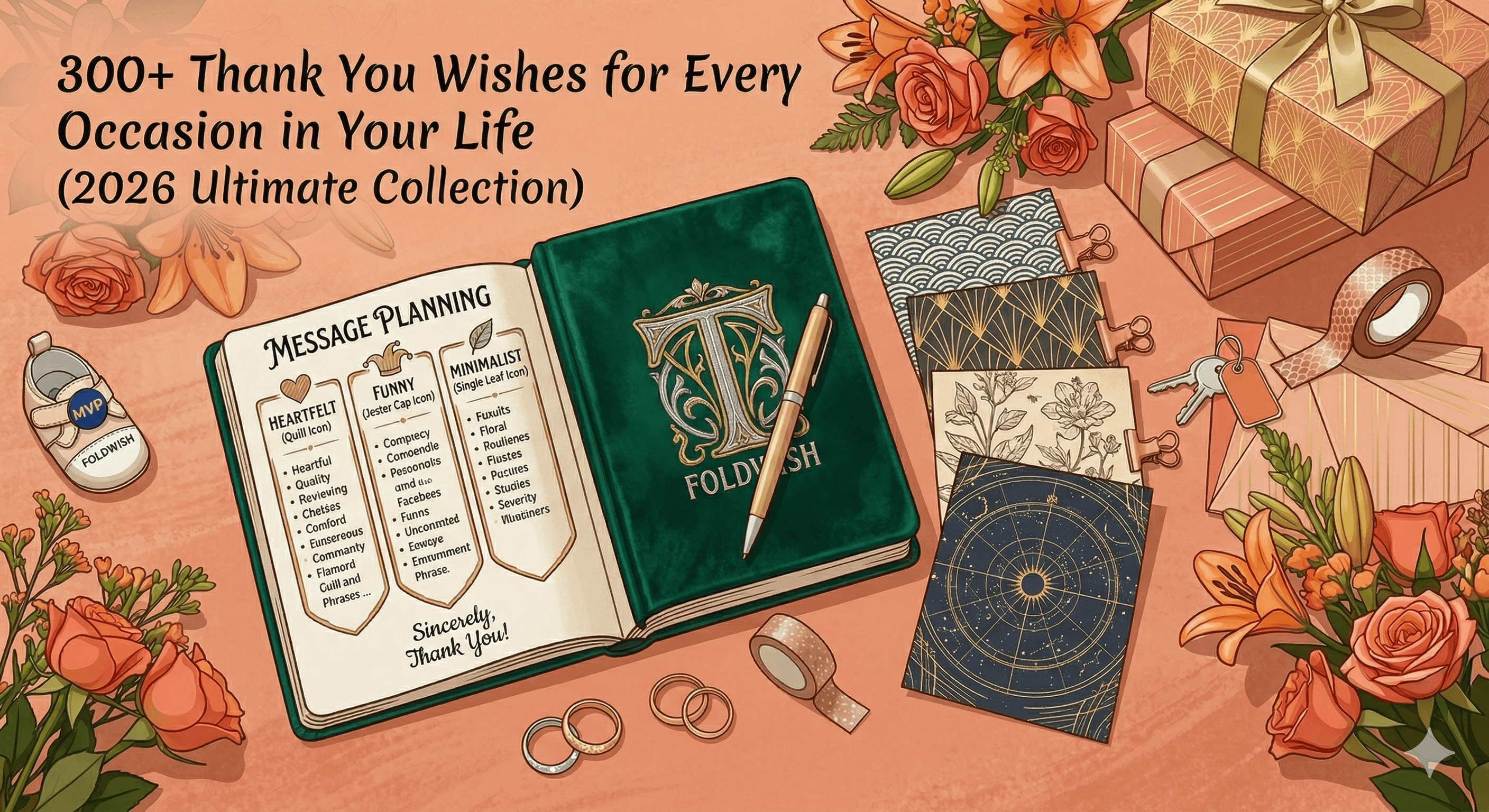 A phone screen displaying a beautiful animated digital thank you card